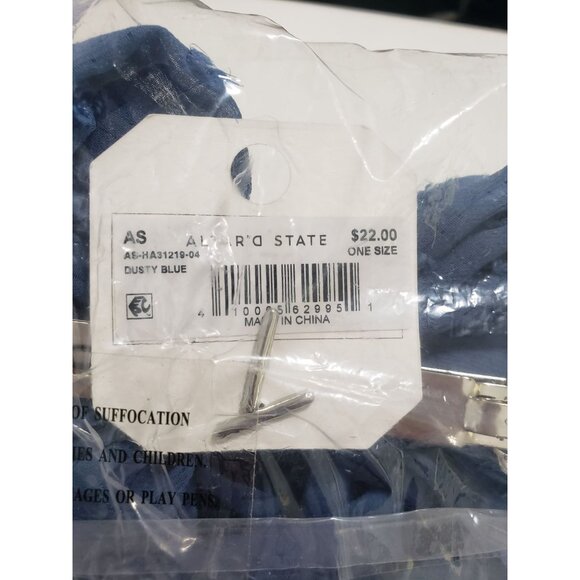 Altar'd State Evelyn Clip Dot Hair Bow in Dusty Blue - Picture 6 of 6